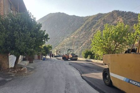 آسفالت معابر شهر باینگان