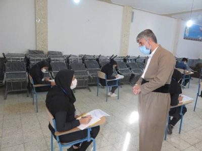 بازدید رییس از حوزه امتحانات باینگان