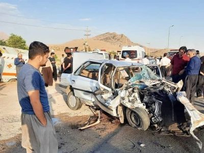 تصادف آمبولانس و پژو در روانسر