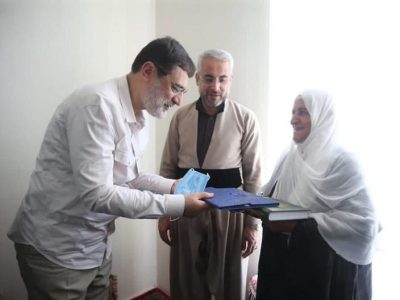 دیدار قاضی زاده هاشمی با خانواده شهدا و ایثارگران پاوه