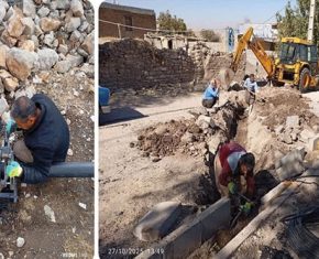 صلاح شبکه آب ۹ روستای روانسر