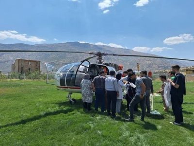 نجات نوزاد یک روزه سروآبادی توسط اورژانس هوایی کردستان