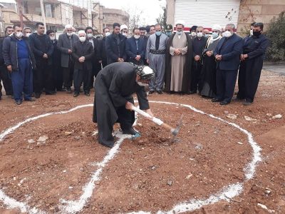 کلنگ زنی مسجد فرهنگیان روانسر