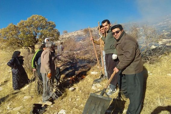 مهار آتش سوزی در ییلاق شیوسر باینگان