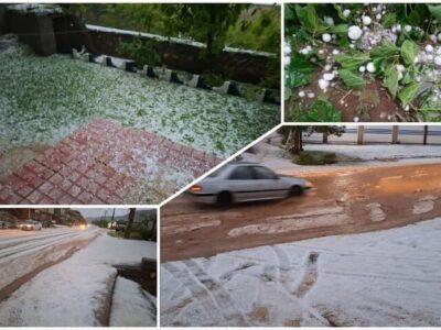 بارش تگرگ به باغات و مزارع شهرستان پاوه خسارت وارد کرد