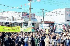 حضور مردم مرزدار پاوه در راهپیمایی ۲۲ بهمن